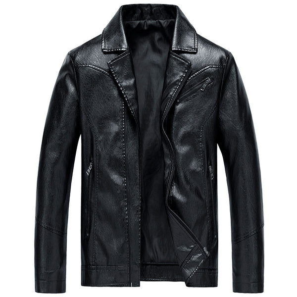 Men's Leather Suits Thin Washable Leather Jackets - HappyHomer