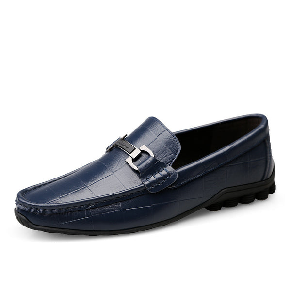 Newest Men Shoes Leather Genuine Casual Loafers Men - HappyHomer