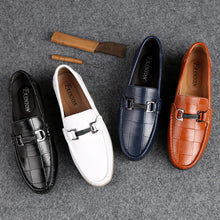 Newest Men Shoes Leather Genuine Casual Loafers Men - HappyHomer