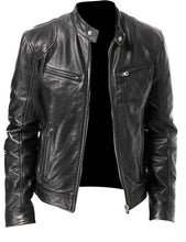 PU Leather Jacket Slim Leather Jacket - HappyHomer