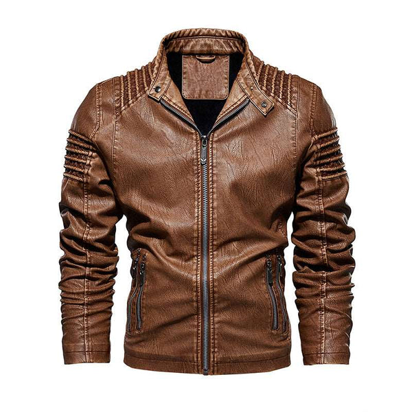 Men Leather Jacket Winter And Autumn Motorcycle