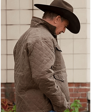 Kevin Costner Brown Cotton Quilted Jacket