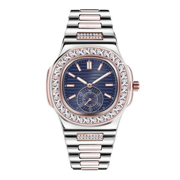 Mens Fashion Alloy  Luxury Diamond Gifts Watches - HappyHomer