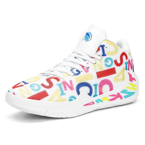 Casual Shoes Couple Graffiti Sneakers Basketball Shoes Women - HappyHomer