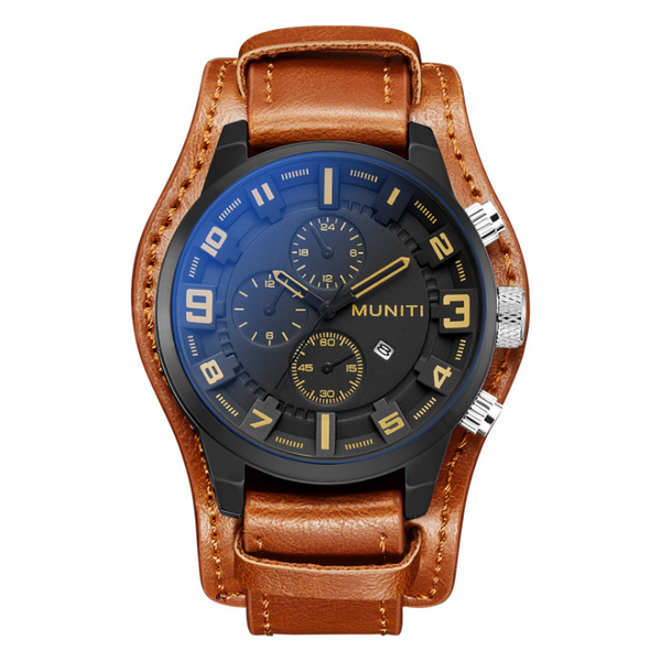 Men's Business Watch Quartz Watch Men's Belt Watch - HappyHomer