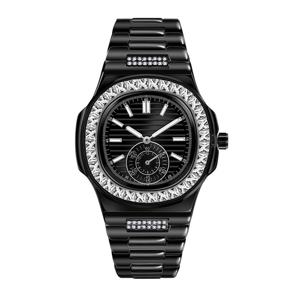 Mens Fashion Alloy  Luxury Diamond Gifts Watches - HappyHomer