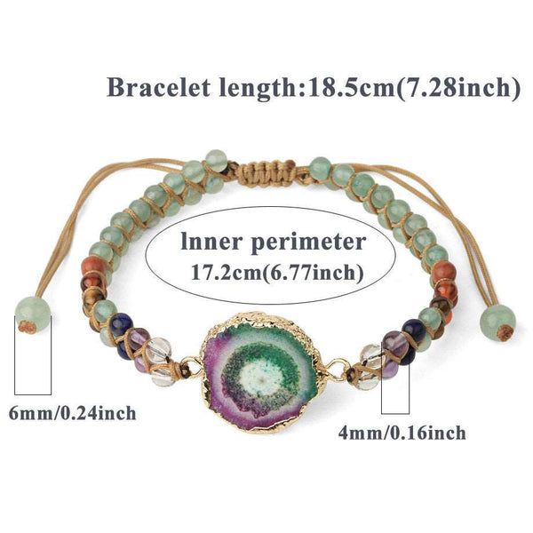 Agate Natural Crystal Beaded Yoga Bracelet For Women