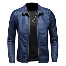 Men's Leather Motorcycle Jacket Thin Coat - HappyHomer